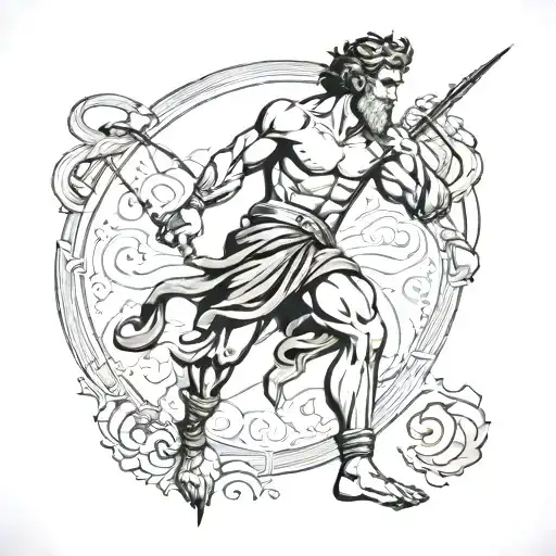 atlas greek god tattoo design idea