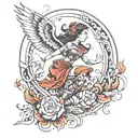 sylvana wind runner tattoo design idea