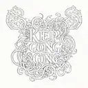 text keep going tattoo design idea