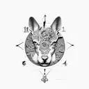 ELLA ROSE CLOCK tattoo design idea