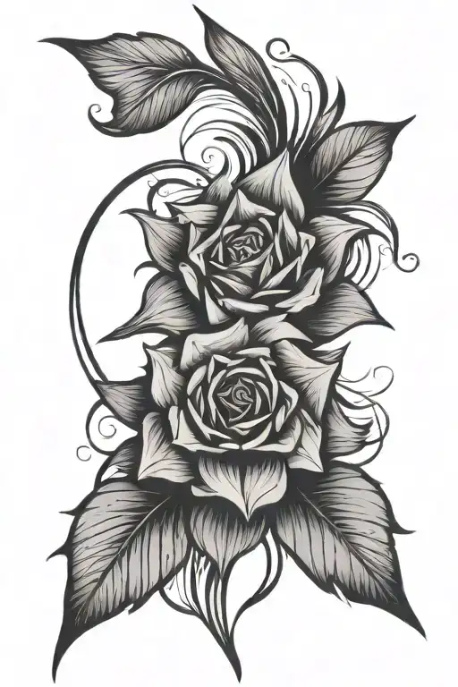 dark wind rose with black stripes and strokes without patterns tattoo design idea