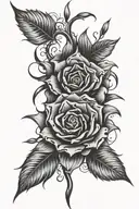 dark wind rose with black stripes and strokes without patterns tattoo design idea