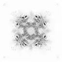 A mesmerizing abstract pattern inspired by the visual effects of a rave party, incorporating elements of hard Berlin-style techno music tattoo design idea