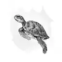 Under Walter turtle tattoo design idea
