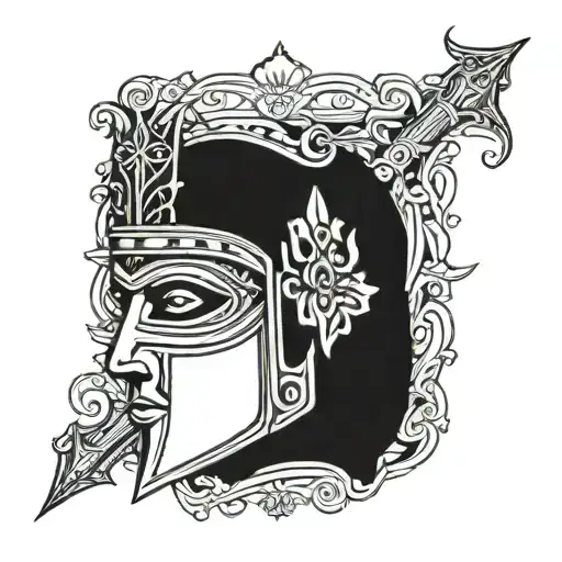 King Baldwin Iv With Mask arm tatto only mask  tattoo design idea