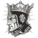 King Baldwin Iv With Mask arm tatto only mask  tattoo design idea
