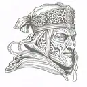 King Baldwin Iv With Mask arm tatto only mask  tattoo design idea