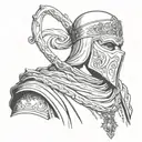 King Baldwin Iv With Mask arm tatto only mask  tattoo design idea
