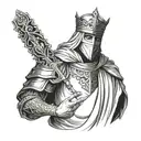 King Baldwin Iv With Mask arm tatto tattoo design idea