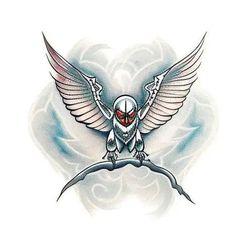 mothman tattoo design idea