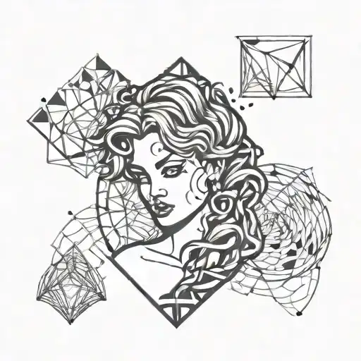 motherhood symbolic punk sketch black grey and one prominent colour tattoo design idea