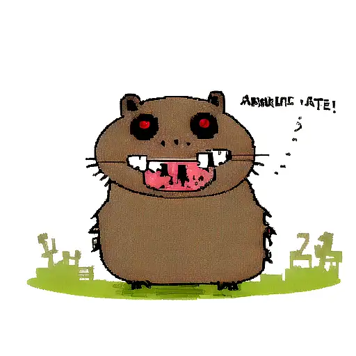 zombie groundhog tattoo design idea