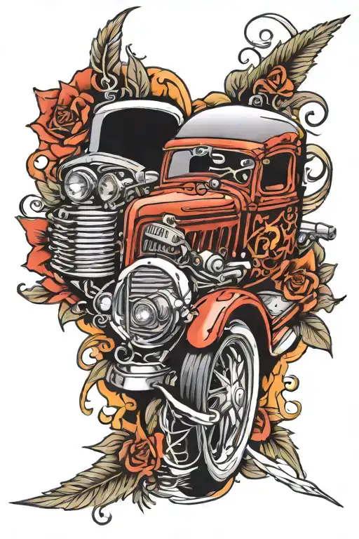 diabetes type 1 car speeding tattoo design idea