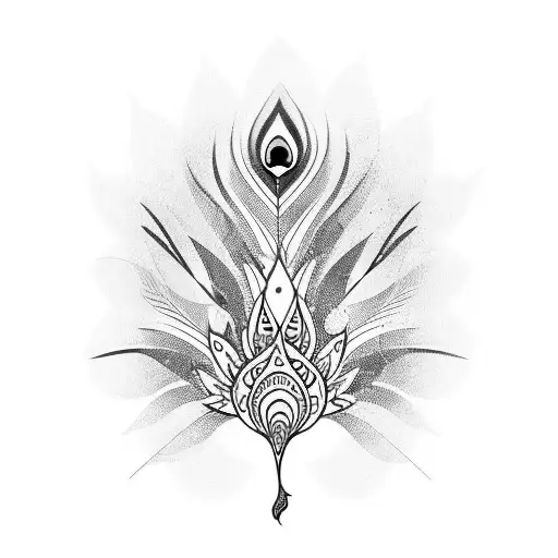 peacock tattoo design idea