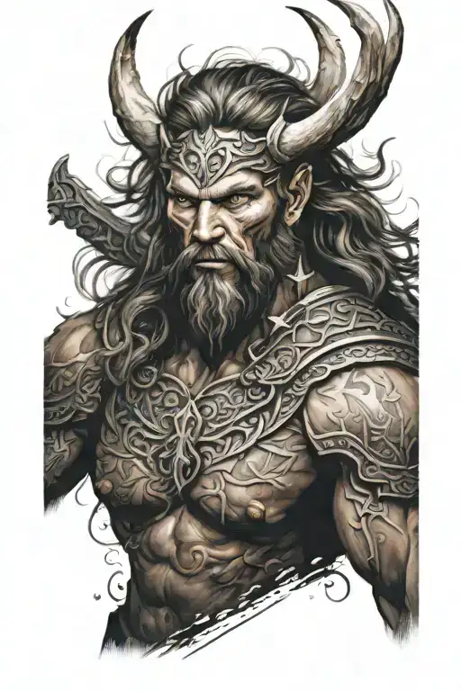 Nordic mythology tattoo design idea