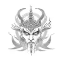 shiv shakti tattoo design idea