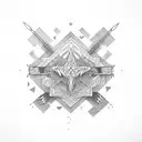 crossing arrows  tattoo design idea