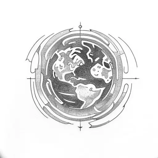 arm tattoo of earth, fire, water, air  tattoo design idea