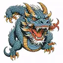 Angry dragon wrapped tattoo design idea