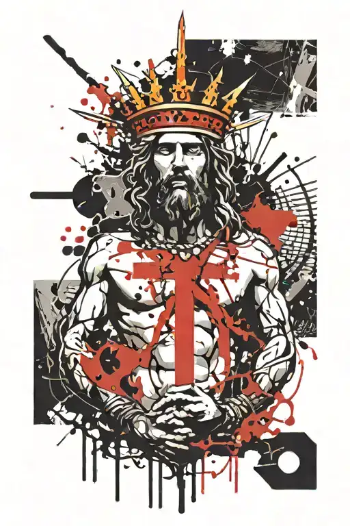 Christ is king  tattoo design idea