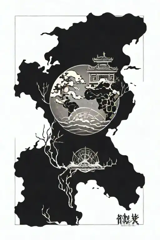 tattoo about the desire to discover the world to explore the world tattoo design idea