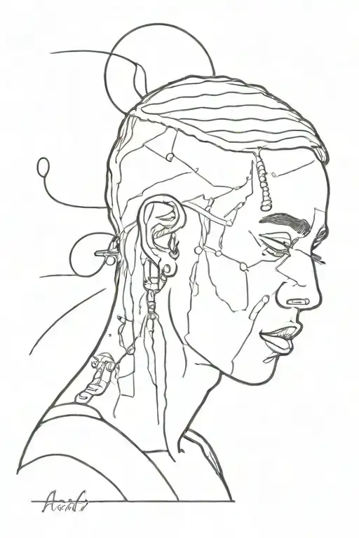 travis scott utopia tattoo design idea