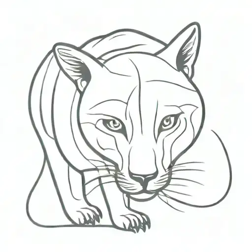 aggressive animal without fear in the eyes tattoo design idea
