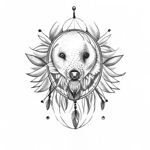 dream catcher dodo tattoo design idea