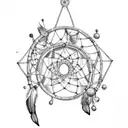 dream catcher dodo tattoo design idea