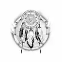 dream catcher dodo tattoo design idea