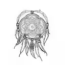 dream catcher dodo tattoo design idea