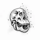 Dino Skull tattoo design idea