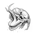 Dino Skull tattoo design idea