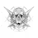 Dino Skull tattoo design idea