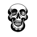 skeleton praying tattoo design idea