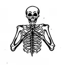 skeleton praying tattoo design idea