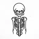 skeleton praying tattoo design idea