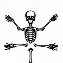 skeleton praying tattoo design idea