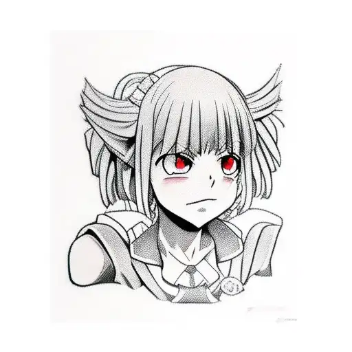 Himiko Toga from my hero academia tattoo design idea