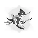 Swallow Bird tattoo design idea