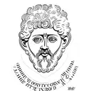 Marcus Aurelius with one of his quotes tattoo design idea