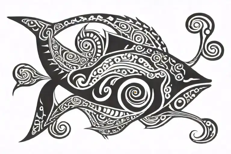blanket Ray tattoo design idea