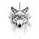wolf skull rode tattoo design idea