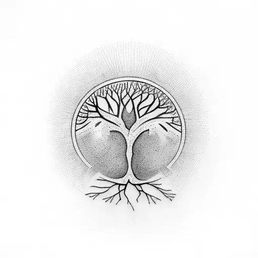 Tree of Life with my last name (NAFIE) in the root and the branches are the names of my family tattoo design idea