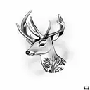 deer  tattoo design idea