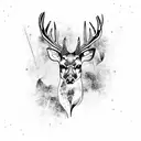 deer  tattoo design idea
