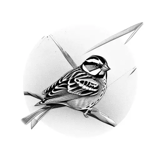 white throated sparrow tattoo design idea