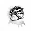 white throated sparrow tattoo design idea