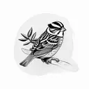 white throated sparrow tattoo design idea