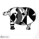 upper arm patchwork sleeve that includes the four elements, a hippo, and south african plant life  tattoo design idea